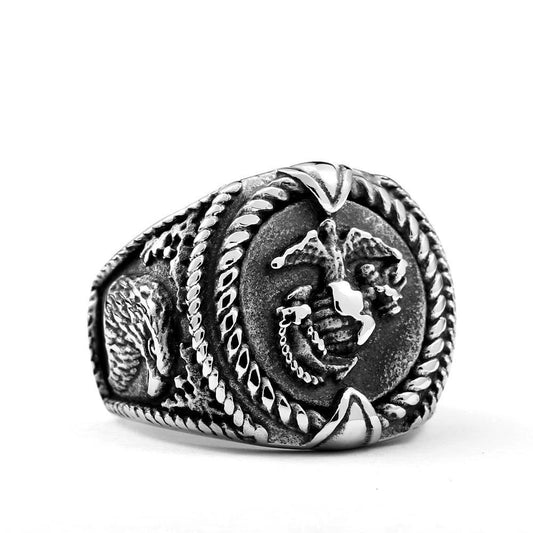 Stainless Steel US Military Ring