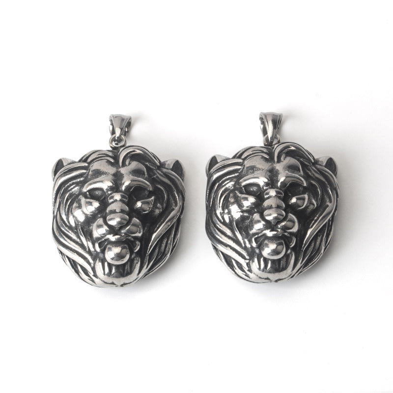 Vintage Animal Lion Head Necklace