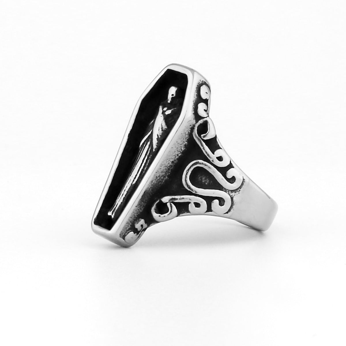 Personality vampire coffin ring